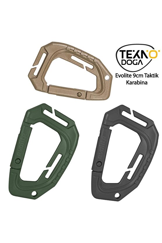 Tactical Molle Plastik Karabina 9cm Siyah