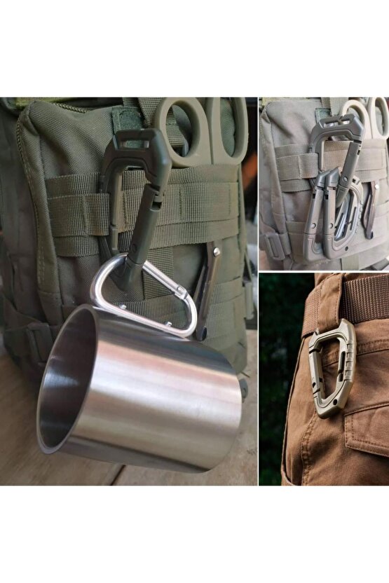 Tactical Molle Plastik Karabina 9cm Siyah