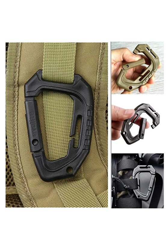 Tactical Molle Plastik Karabina 9cm Siyah