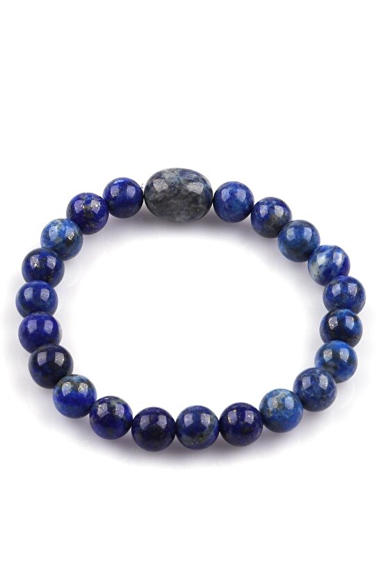 Lapis Lazuli Doğal Taş Bileklik 8 Mm Küre Kesim