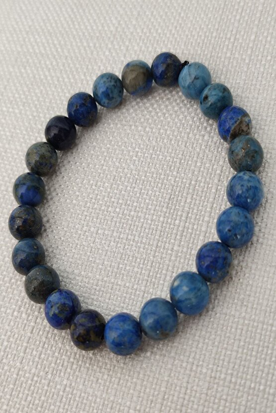 Sertifikalı 8 Mm Lapis Lazuli Doğaltaş Bileklik