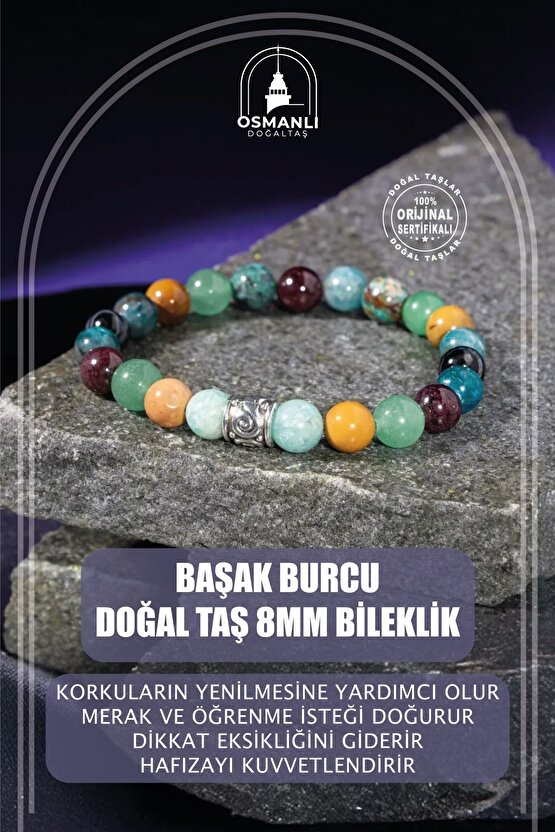 Başak Burcu Doğal Taş 8mm Bileklik