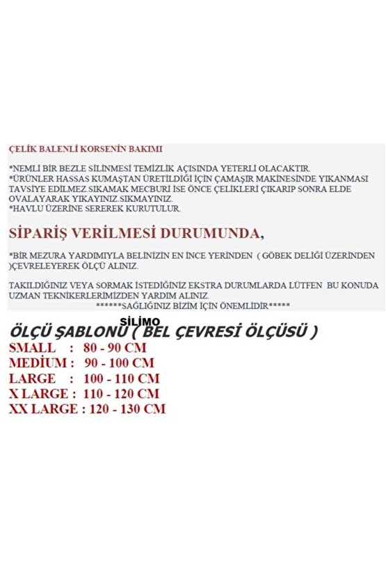 Lumbosakral Çelik Balenli Bel Fıtık Korsesi Bel Düzleşmesi Bel Kayması Çelik Destekli Demirli Kuşak