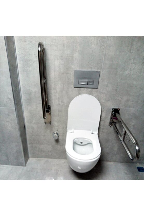 Engelli Tutunma Barı Tuvalet Kağıtlıklı Banyo Wc Küvet Paslanmaz