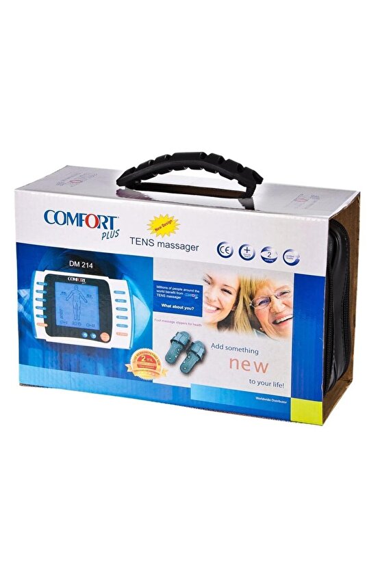 Comfort Plus DM-214 Konuşan 2 Kanallı Tens Cihazı (Terlikli ve Adaptörlü)