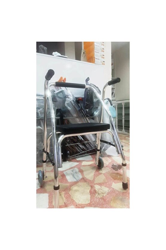 Pulsemed Ky914L-5 Walker Tekerlekli Oturma Aparatlı Yürüteç