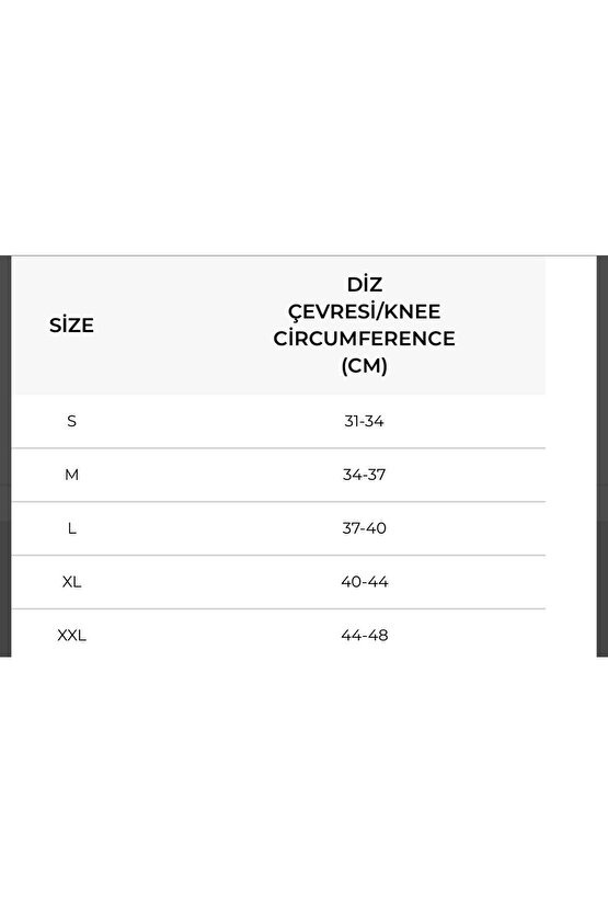 Örme Patella Ve Ligament Destekli Dizlik - (XL) (TEK)