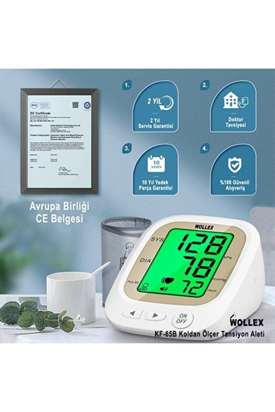 Wollex Koldan Ölçer Türkçe Konuşan Tansiyon Aleti Kf-65b