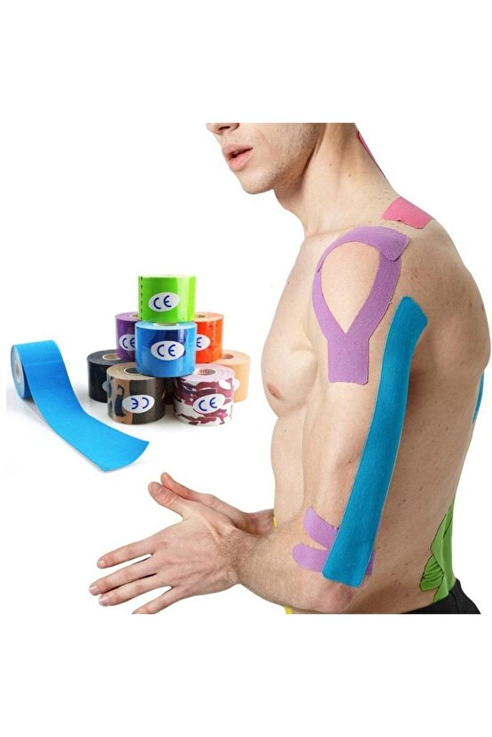 Vzn Turkuaz Renk Premium Band Kinesio Band Sporcu Bandı 5cmx5m