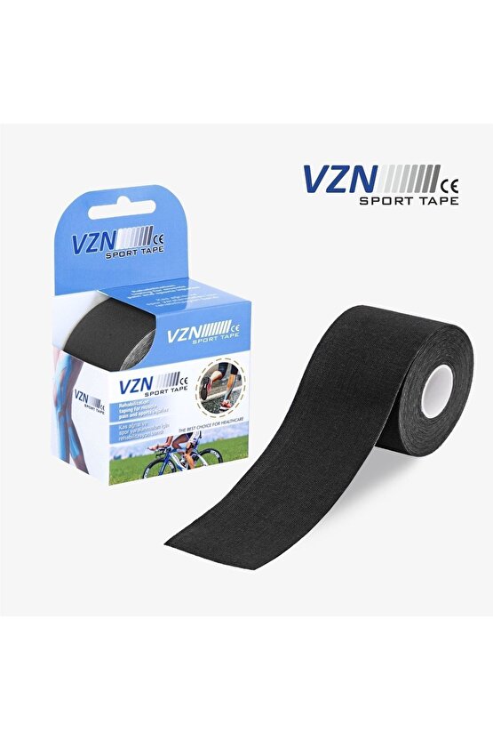 Sport Tape Siyah Renk Kinezyo Sporcu Bandı Ağrı Bandı 5 Metre X 5 Cm