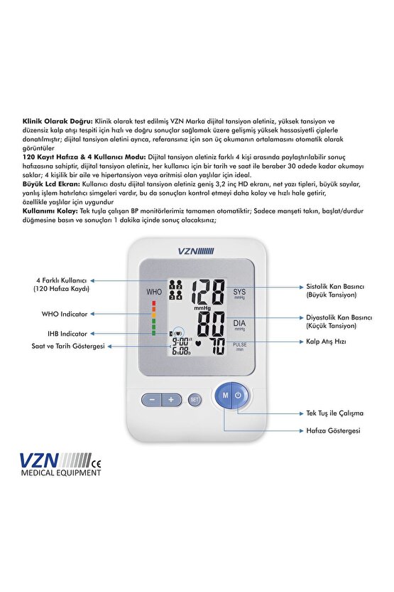 Kol Tipi Otomatik Dijital Tansiyon Aleti