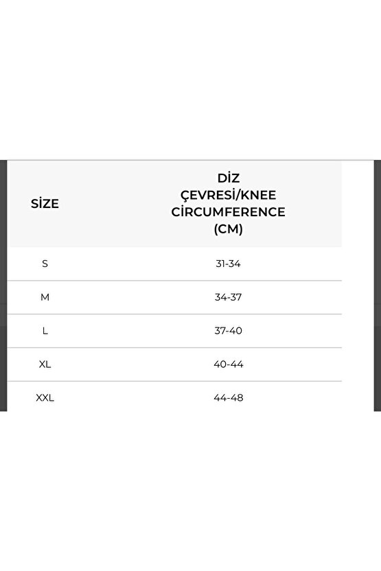 Örme Patella Ve Ligament Destekli Dizlik - (XL) (TEK)