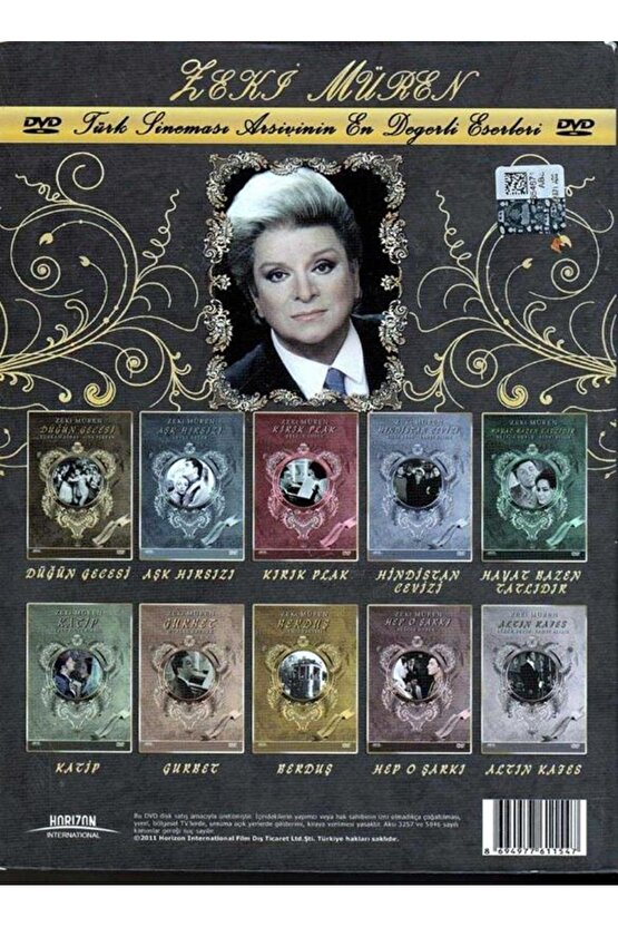 Zeki Müren - Yeşilçam Klasikleri ( 10 Film - Özel Kutu ) DVD Ambalajında