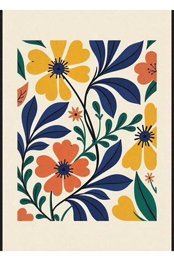 Matisse - Boho - Art Deco - Soyut - Doğa ( 3 lü Çerçevesiz ) Poster - Afiş - Tablo KR2C00672