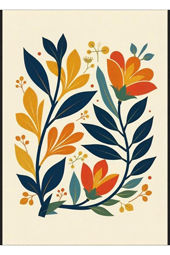 Matisse - Boho - Art Deco - Soyut - Doğa ( 3 lü Çerçevesiz ) Poster - Afiş - Tablo KR2C00675