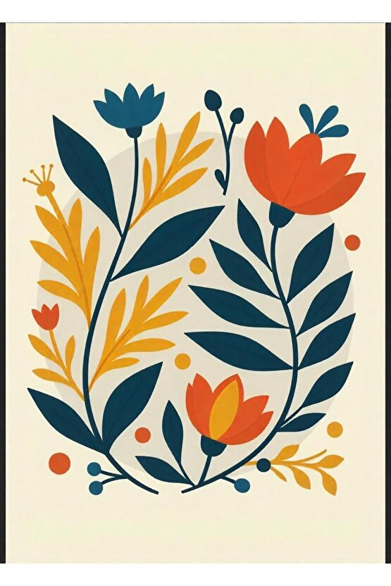 Matisse - Boho - Art Deco - Soyut - Doğa ( 3 lü Çerçevesiz ) Poster - Afiş - Tablo KR2C00669