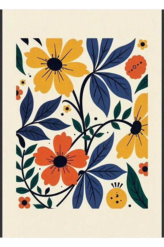 Matisse - Boho - Art Deco - Soyut - Doğa ( 3 lü Çerçevesiz ) Poster - Afiş - Tablo KR2C00668