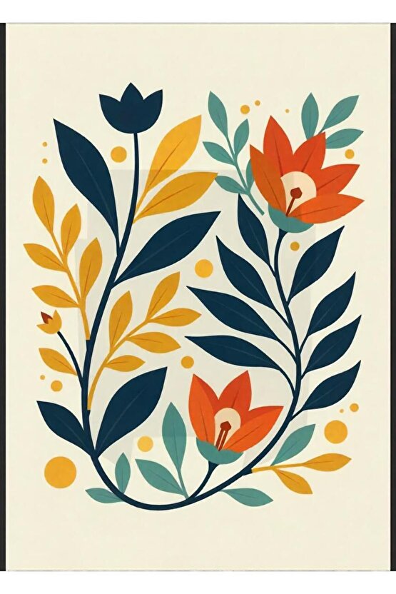 Matisse - Boho - Art Deco - Soyut - Doğa ( 3 lü Çerçevesiz ) Poster - Afiş - Tablo KR2C00666