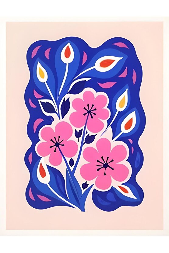 Matisse - Boho - Art Deco - Soyut - Doğa ( 3 lü Çerçevesiz ) Poster - Afiş - Tablo KR2C00709