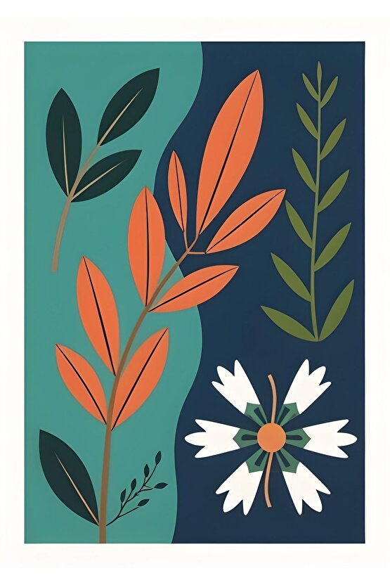 Matisse - Boho - Art Deco - Soyut - Doğa ( 3 lü Çerçevesiz ) Poster - Afiş - Tablo KR2C01140