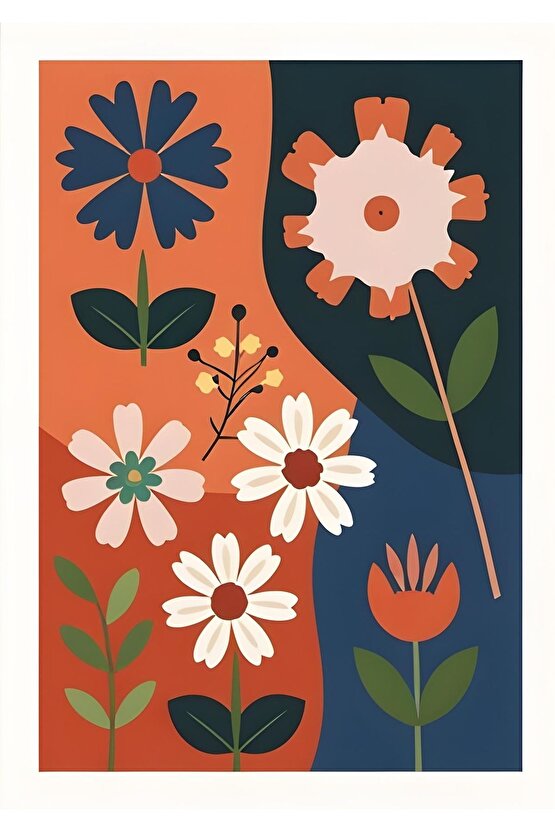 Matisse - Boho - Art Deco - Soyut - Doğa ( 3 lü Çerçevesiz ) Poster - Afiş - Tablo KR2C01140