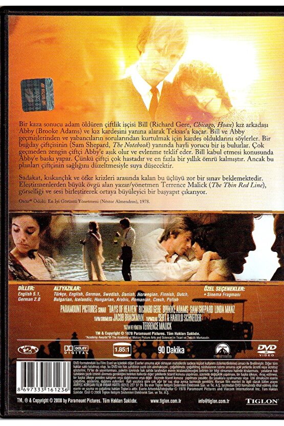 Days Of Heaven ( Cennet Günleri ) DVD Türkçe Altyazı