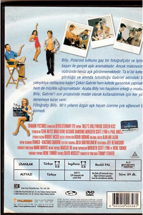 Billys Hollywood Screen Kiss ( Fotoğrafçı Billy ) DVD Türkçe Dublaj + Altyazı