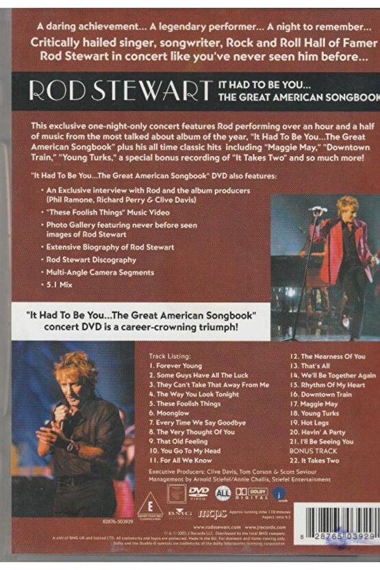 Rod Stewart ( It Had To Be You ) Müzik DVD