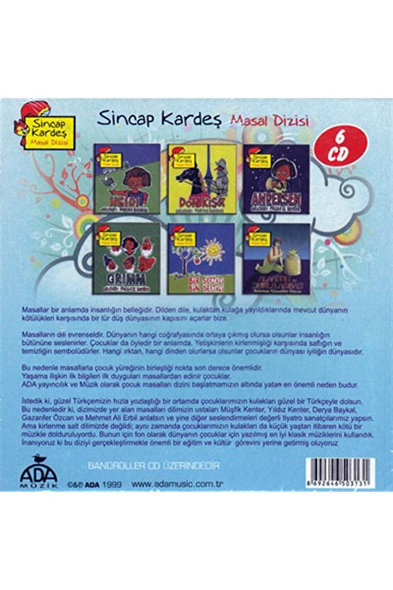 Sincap Kardeş Masal Dizisi - 2 - Müşfik Kenter  Derya Baykal (  Box Set 6 CD )