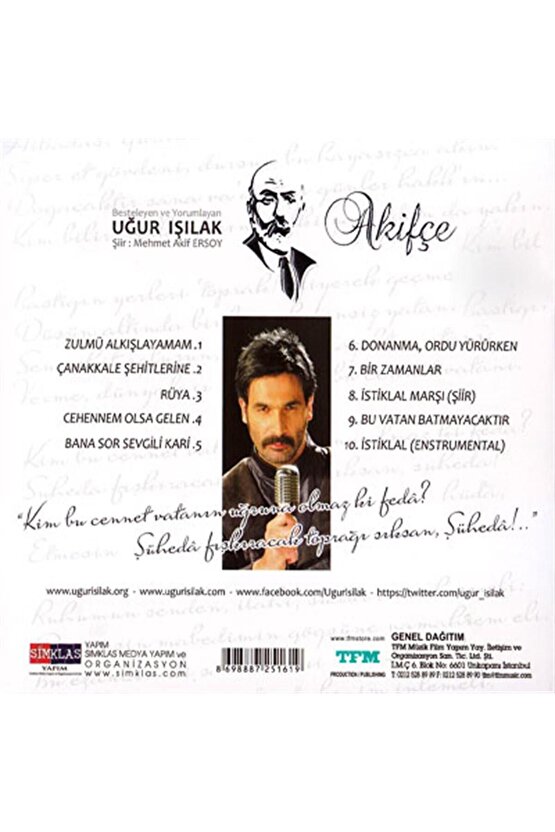 Uğur Işılak - Akifçe (CD)