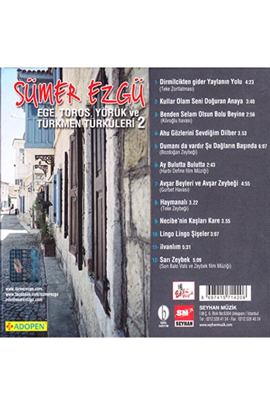 Sümer Ezgü - Ege Toros Yörük Türkmen Türküleri 2 ( CD)