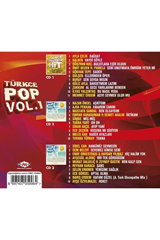 Türkçe Pop Hit ( Vol. 1 - 2017 ) 3 CD Box Set