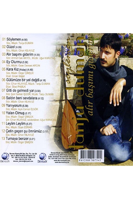 Tanju Duman (söylemen - Alır Başımı Giderim) Cd