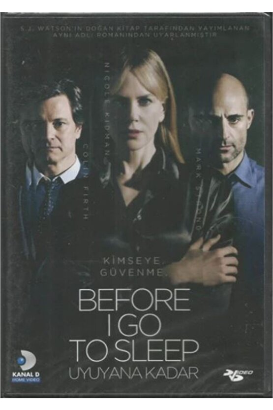 Before I Go To Sleep Uyuyana Kadar Dvd