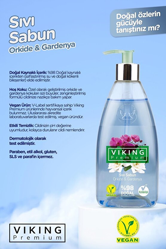 Premium Sıvı Sabun Orkide&gardenya 500 ml 2 Adet