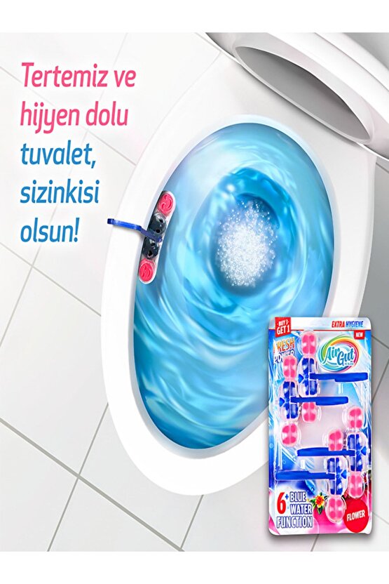 2li Paket Wc Blok, Tuvalet Koku Giderici 8 Adet Çam Kokusu Bloğu (MAVİ SU VERİR)