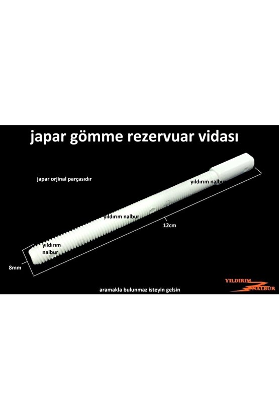 Japar Gömme Rezervuar Buton Vidası 12cm