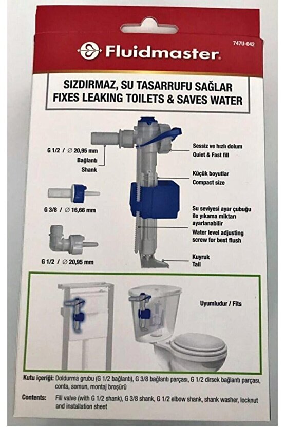 Vitra Kale Serel Creavit Bocci Uyumlu Gömme Rezervuar Doldurma Grubu  Şamandıra