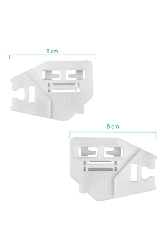 BMW X5 Serisi E46 için Ön-Arka Cam Kriko Plastiği-Sağ-Sol-SET