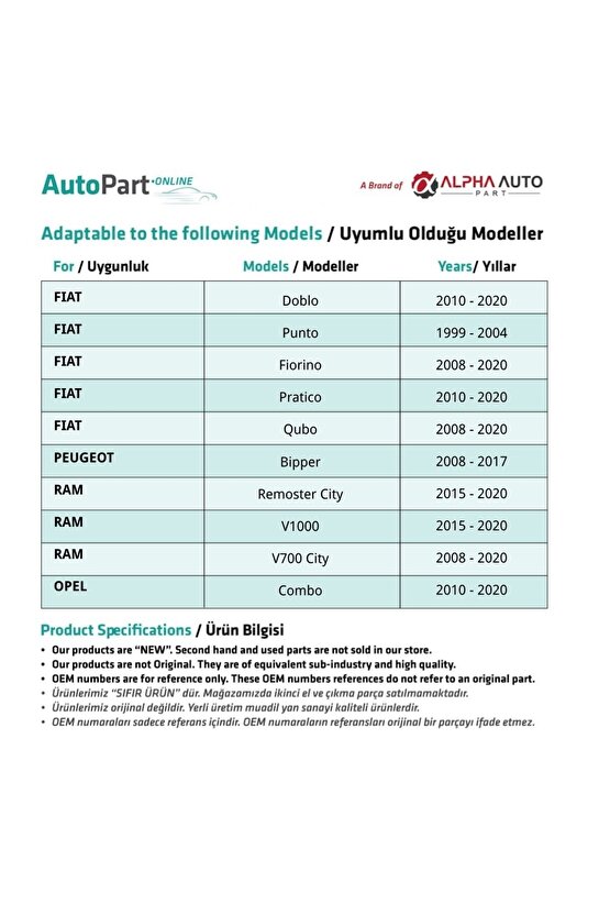 Fiat Doblo,punto,fiorino Için Arka Cam Su Fıskiye Memesi