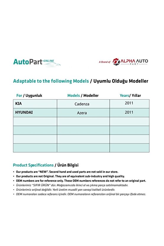 Hyundai Azera Için Perde Plastik Dişlisi