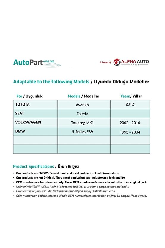 Toyota Avensis Için Ayna Dişlisi