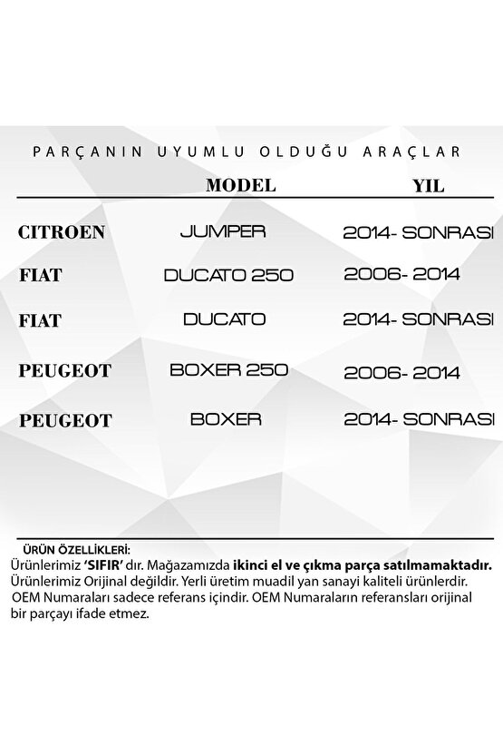 Ducato, Boxer, Jumper Uyumlu Ayna Sinyali Beyaz- Sağ