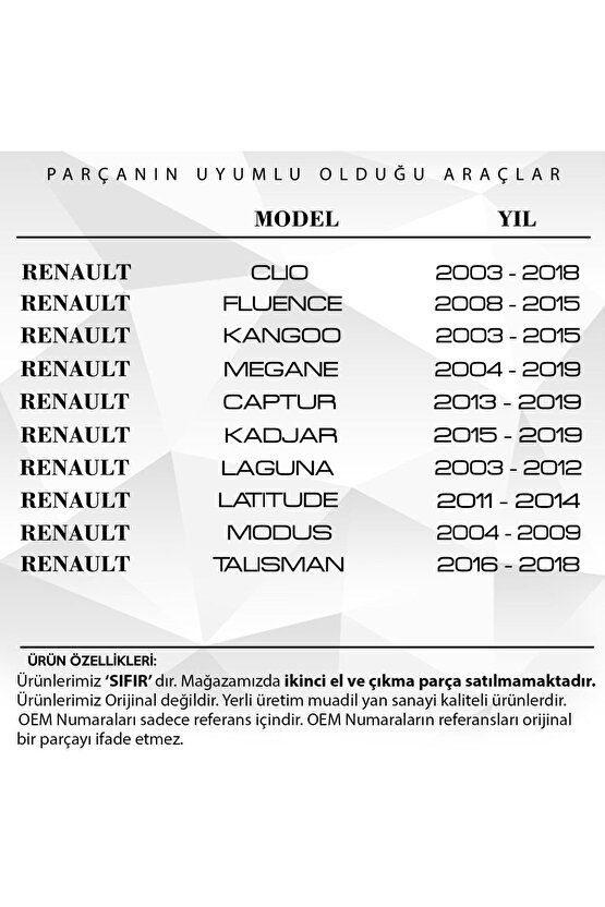 Renault Clio, Megane, Dacia Duster, Dokker Için Karter Tapası Pulu