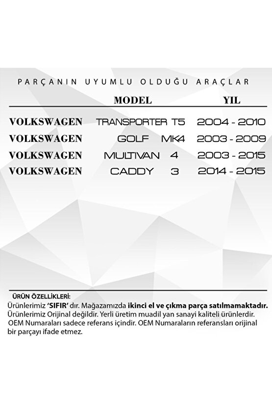 Vw Transporter T5, Caddy, Multivan Için Kapı Kolu Tutamağı Alt Parçası-sağ-sol