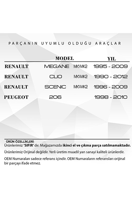 Renault Megane Clio Scenic, Peugeot 206 Için Sunroof Motor Dişlisi