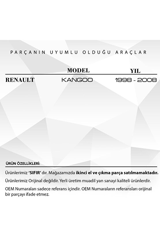 Renault Kangoo Bagaj Kilit Teli