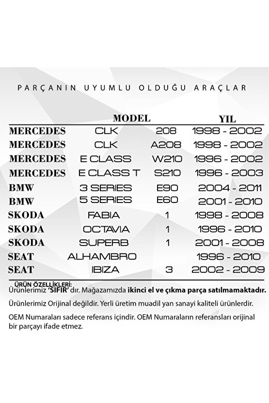 Mercedes, Bmw, Skoda, Audi, Volkswagen Için Gösterge Motoru