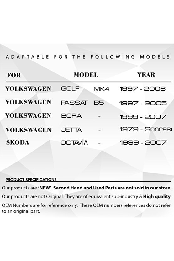 Vw Passat,golf Skoda Uyumlu Kapı Kolu Tutamak Kapağı