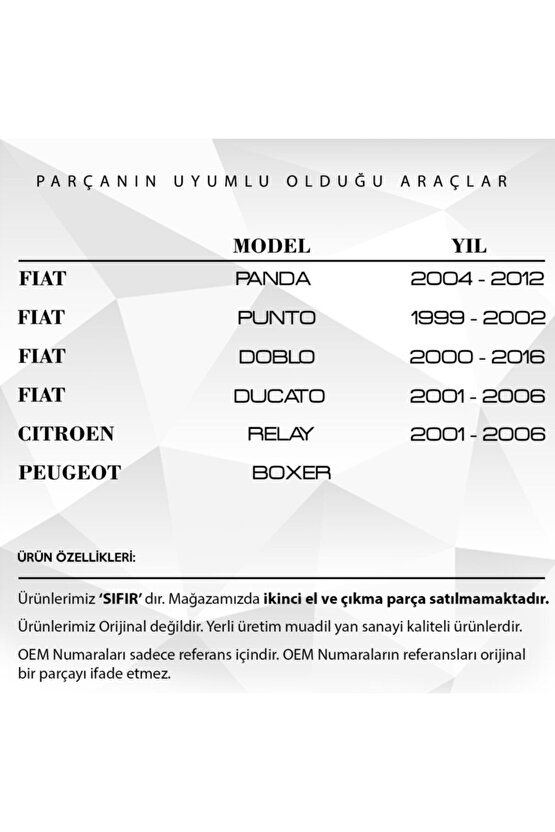 Fiat Doblo, Peugeot Boxer, Citroen Için Su Fıskiye Memesi 2li